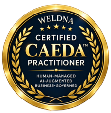 Official WelDNA Certified CAEDA™ Practitioner seal